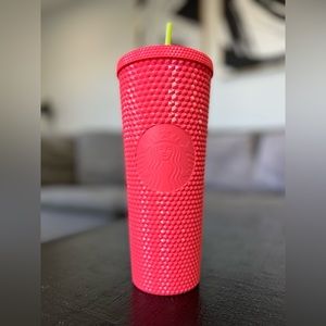 Salmon Studded Starbucks Tumbler